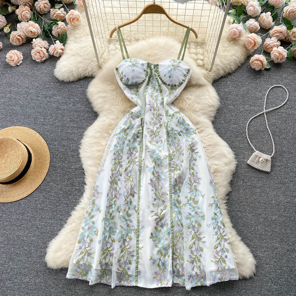 Baskılı Tube Top Peri Halter Elbise