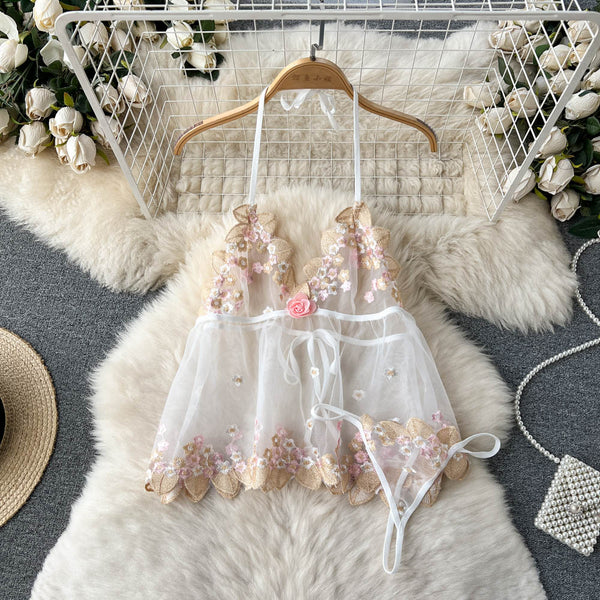 Sweet Lace Patchwork Embroidered Poncho Dress