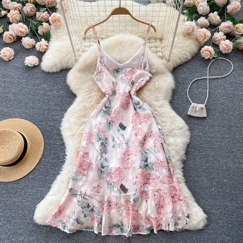 Summer Fairy Floral Chiffon Dress