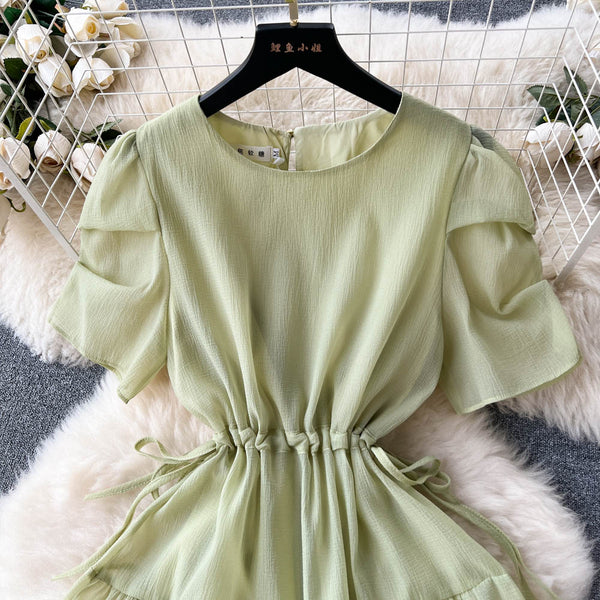 Mori Drawstring Lace-up Dress