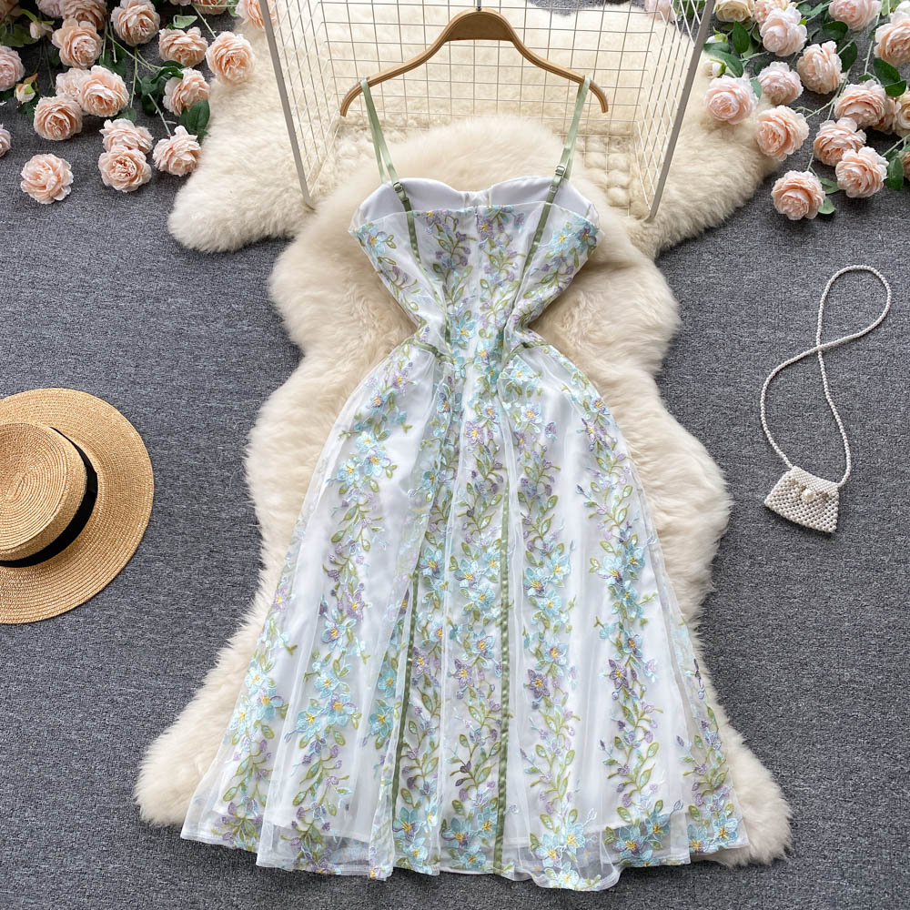 Baskılı Tube Top Peri Halter Elbise