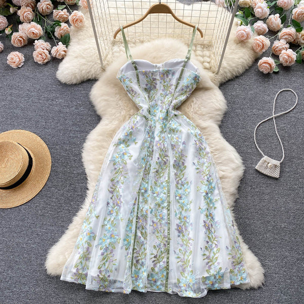 Baskılı Tube Top Peri Halter Elbise