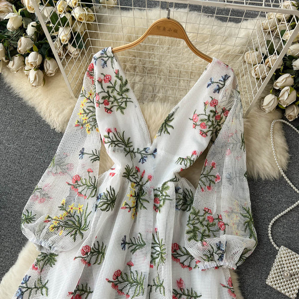 Niche Chiffon Floral Printed Dress