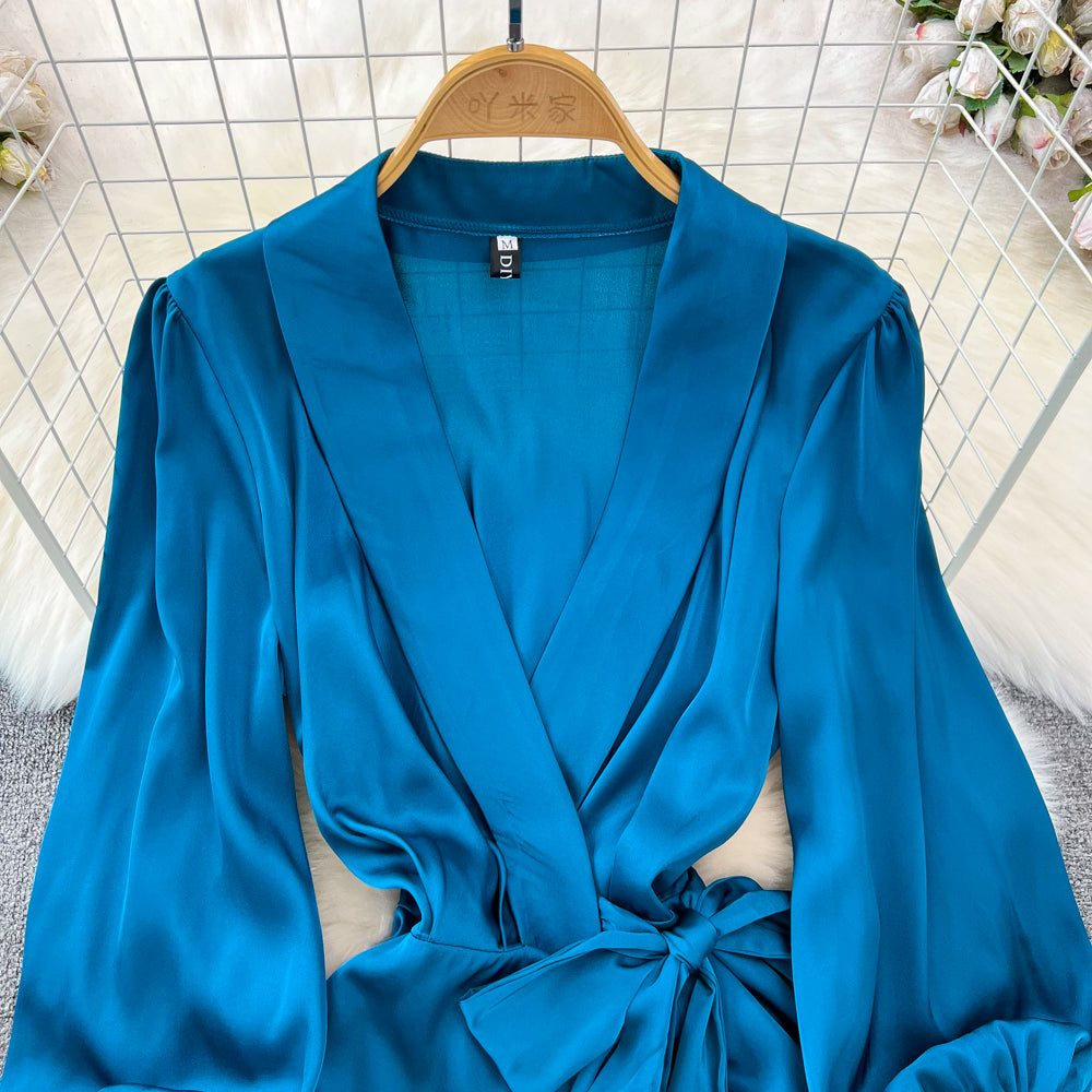 Asymmetric Ruffled Hem A-line Dress