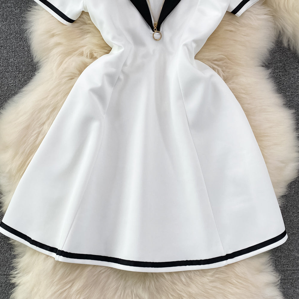 Mariner Color Blocking V-neck Dress