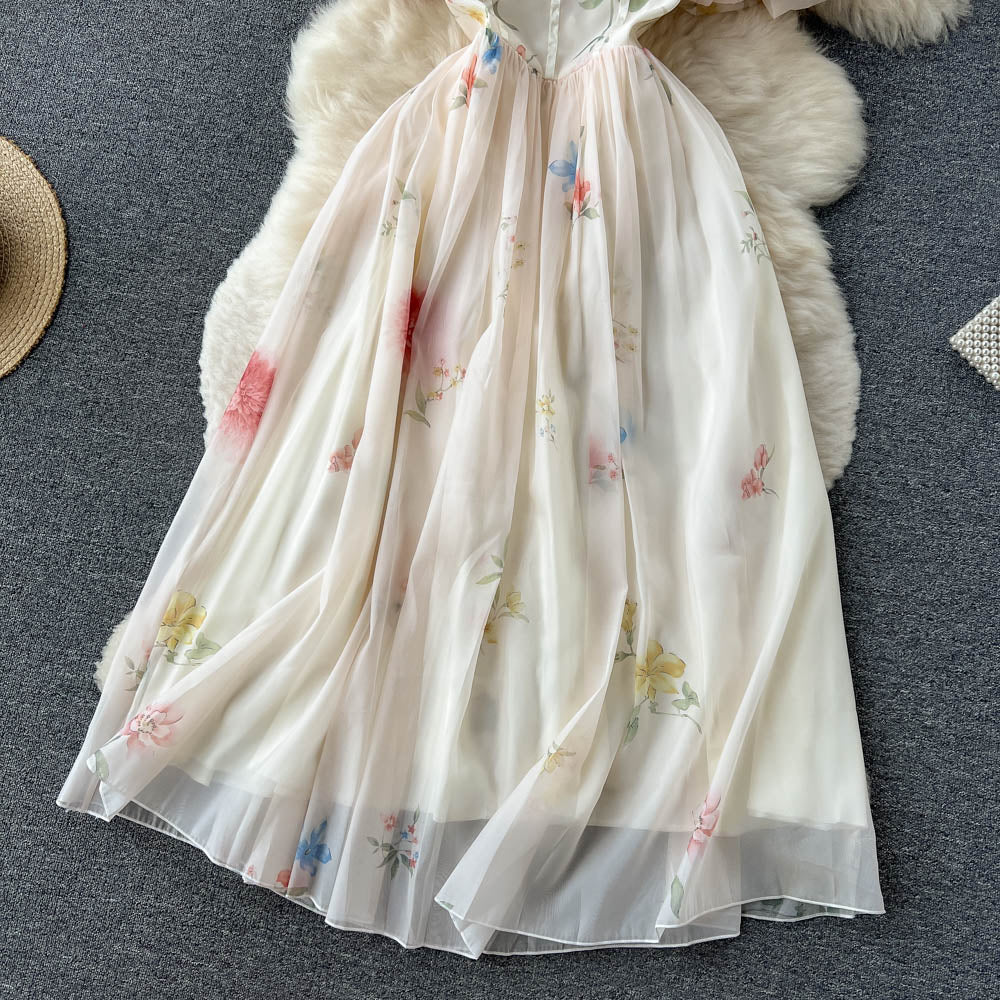 Fairy Floral Bustier Halter Dress