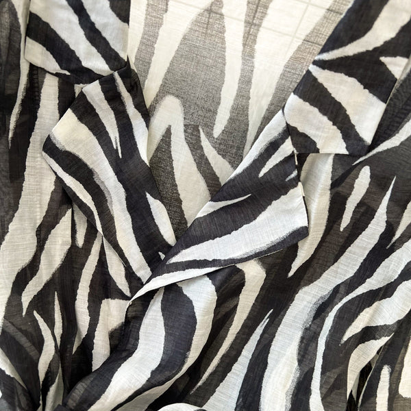 Sunscreen Zebra Printed Shirt Dress