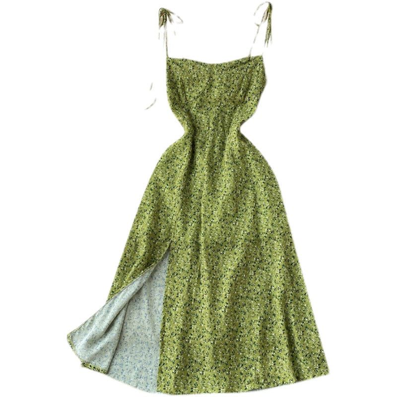 Lace-up Daisy A-line Halter Dress