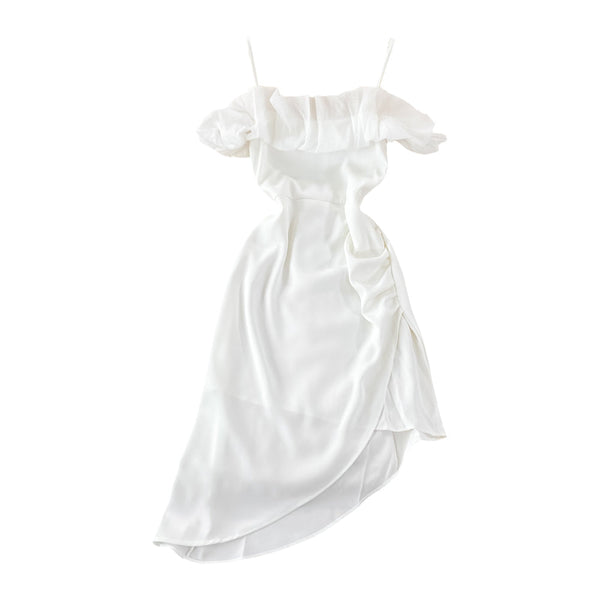 Irregular A-line Ruffled Dress