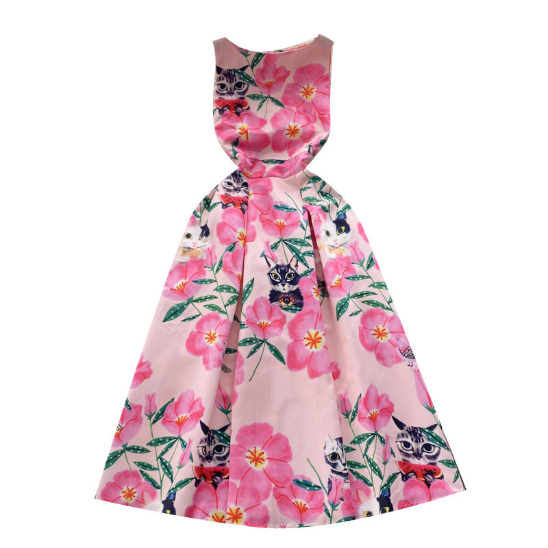 Ethnic Style Sleeveless Printed Dress