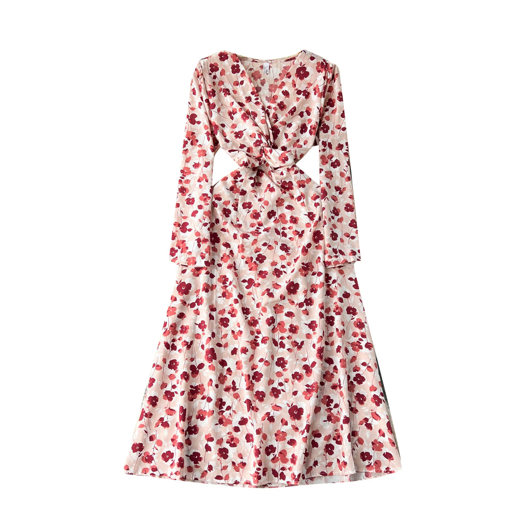 Fairy V-neck Floral Printed Dress