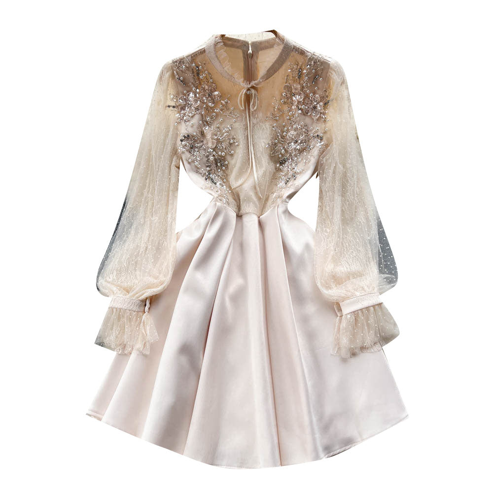 Fairy Beaded High-waisted Mesh Dress