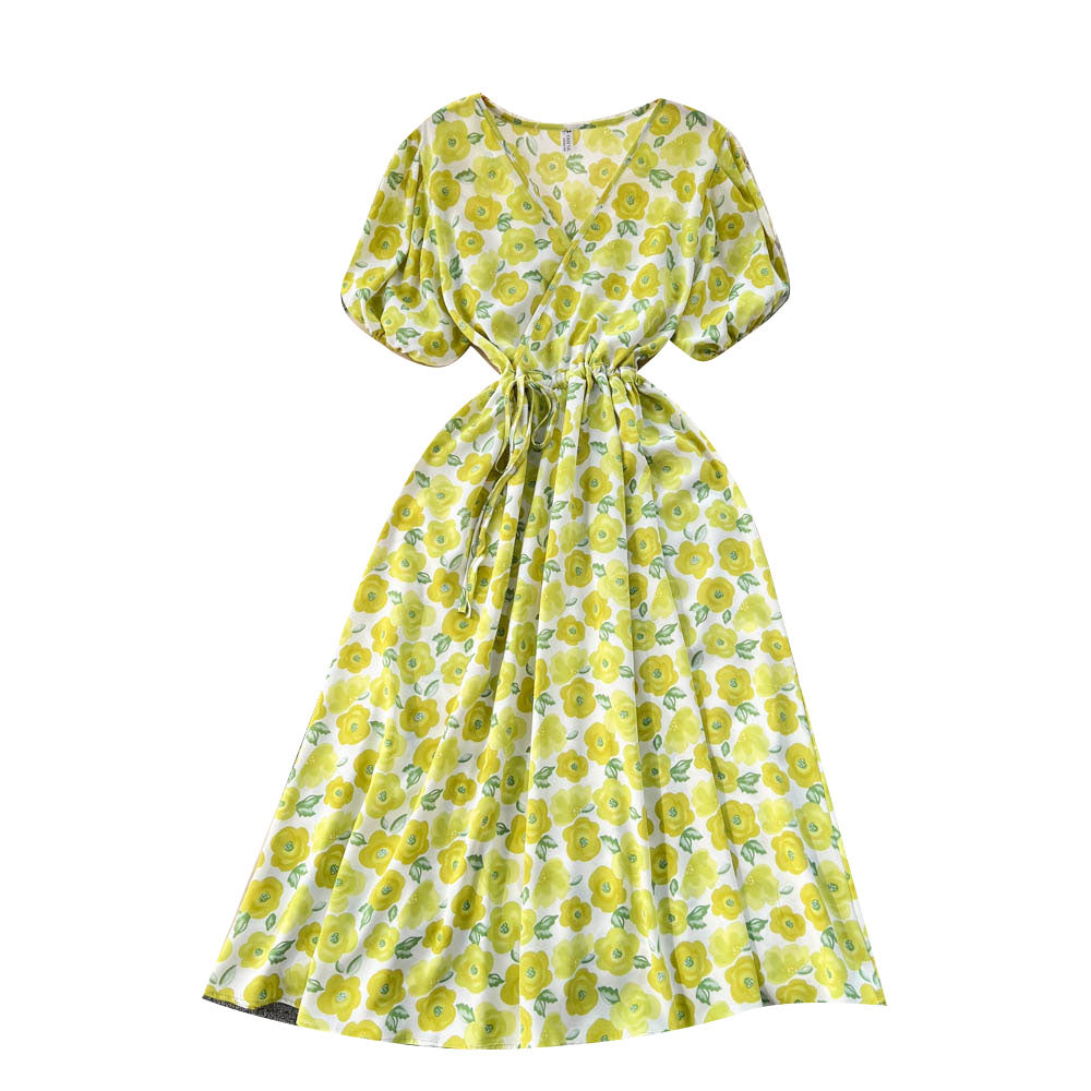 Mori Floral Chiffon A-line Dress