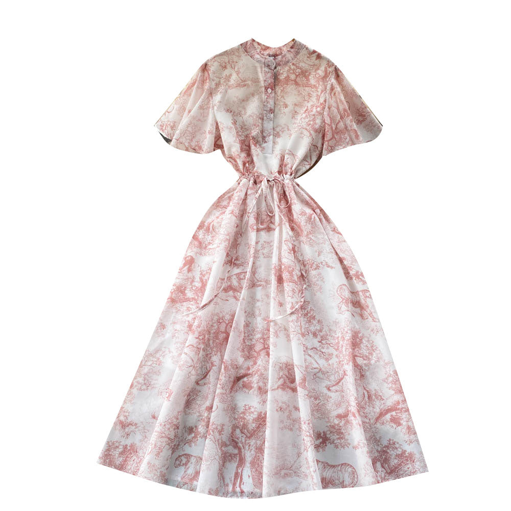 Floral Printed Lined Cotton Dress