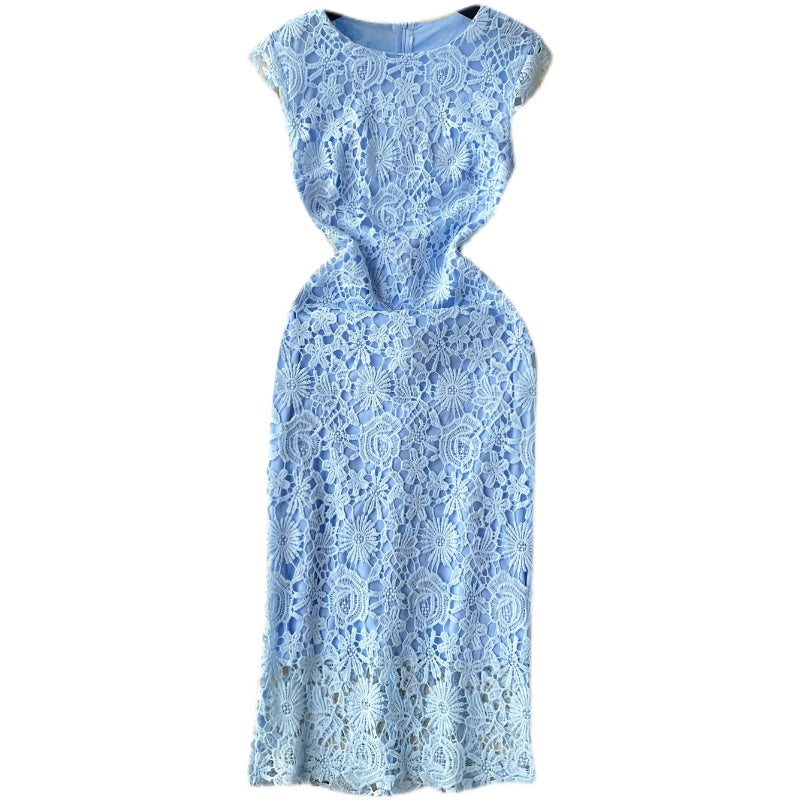 Vintage Crochet Lace Sleeveless Dress
