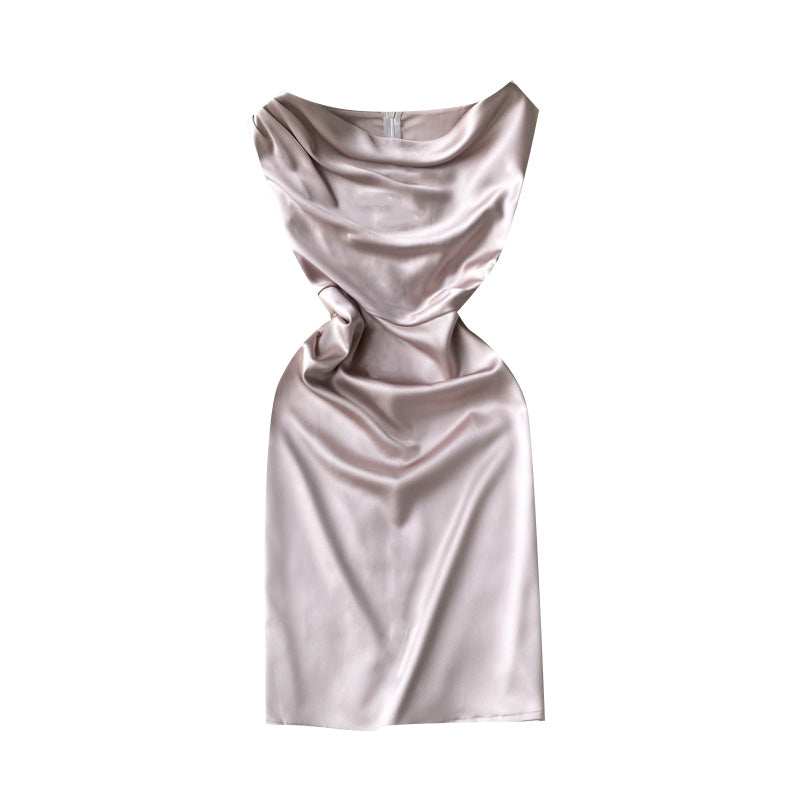 Elegant Slim Fit Satin Dress
