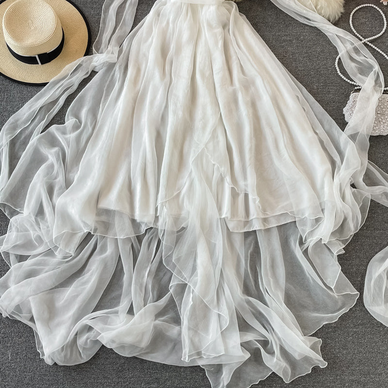 Fairy Lace V-neck Maxi Dress
