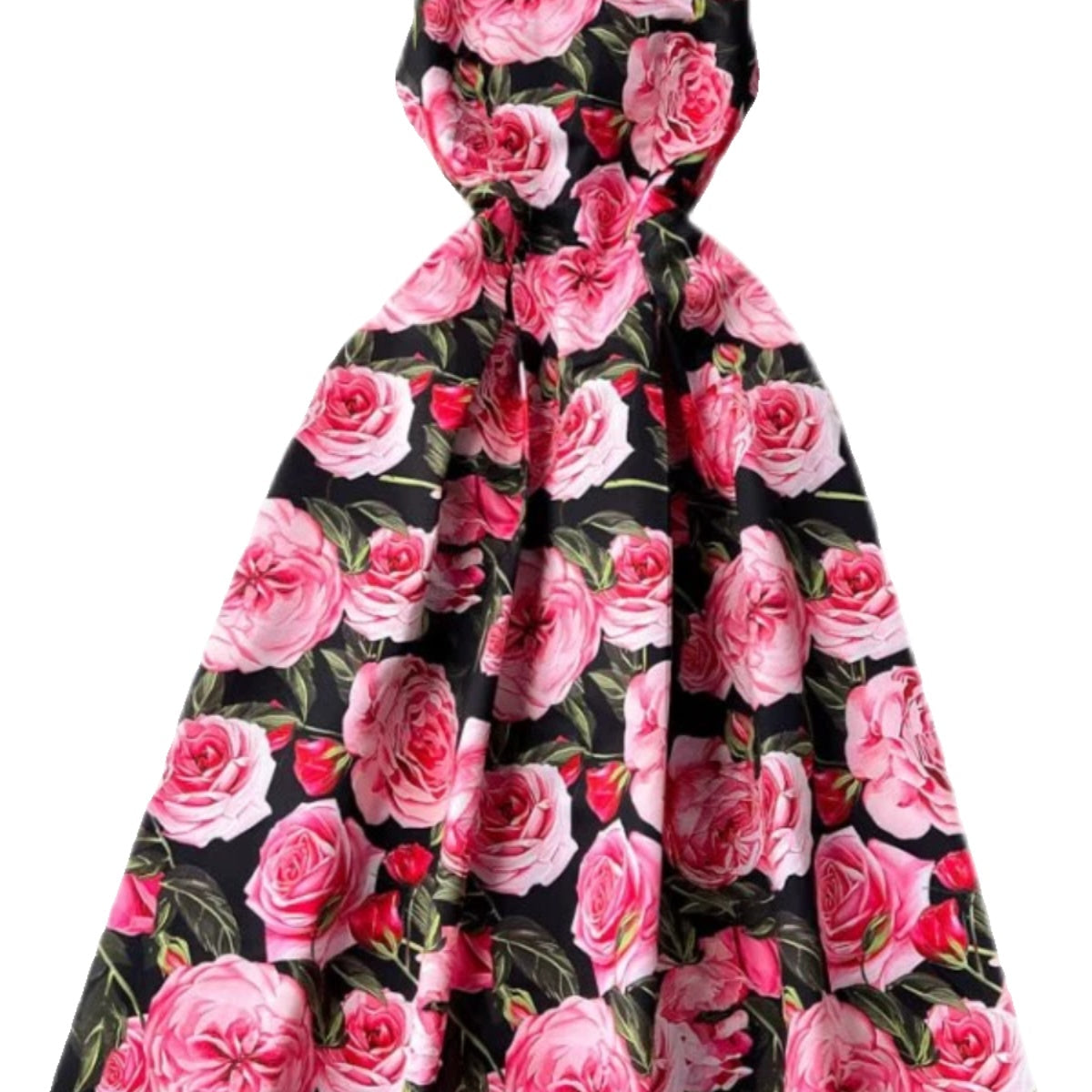 Crew Neck Floral Sleeveless Dress