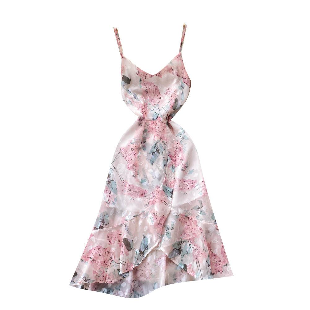 Summer Fairy Floral Chiffon Dress
