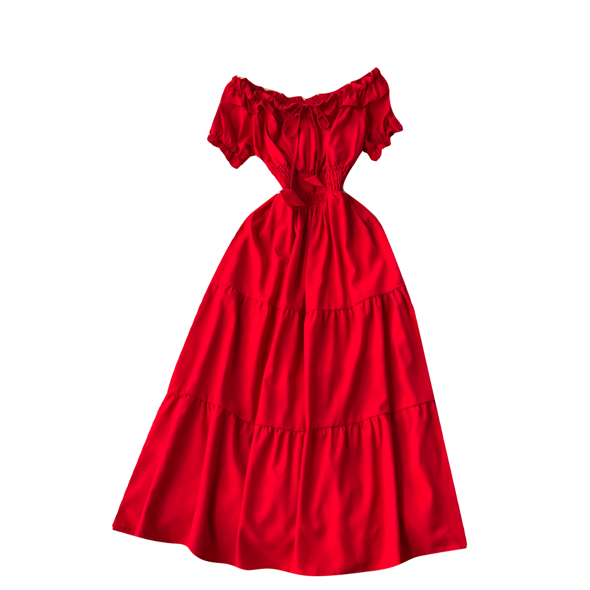 Off-shoulder Puffy Sleeve Fairy Dress