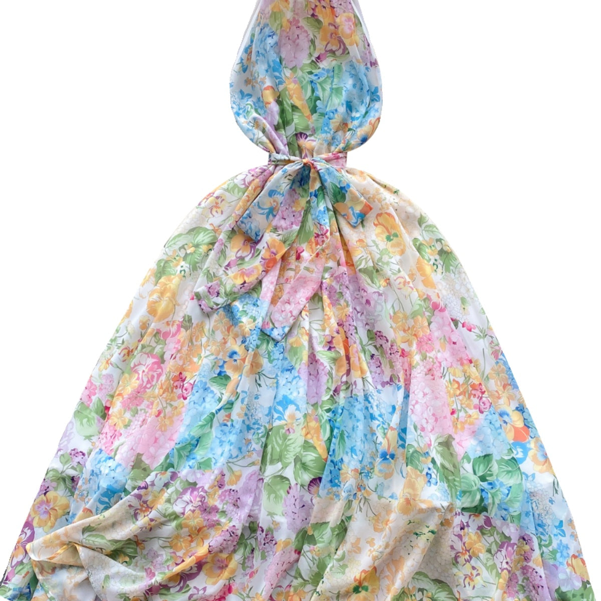 Fairy Ruffled Floral Halter Dress