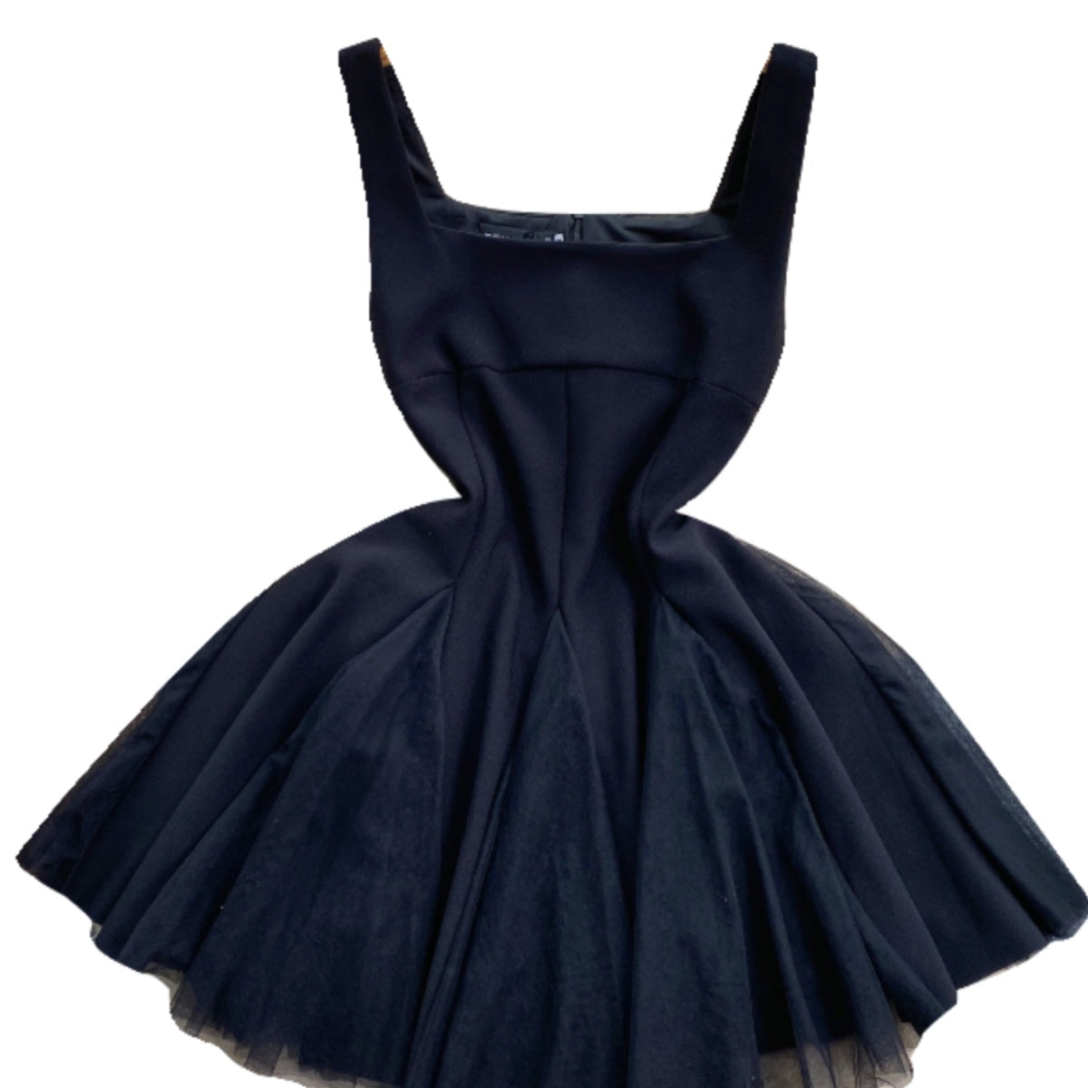 Delicate Square Neckline Pleated Slip Dress