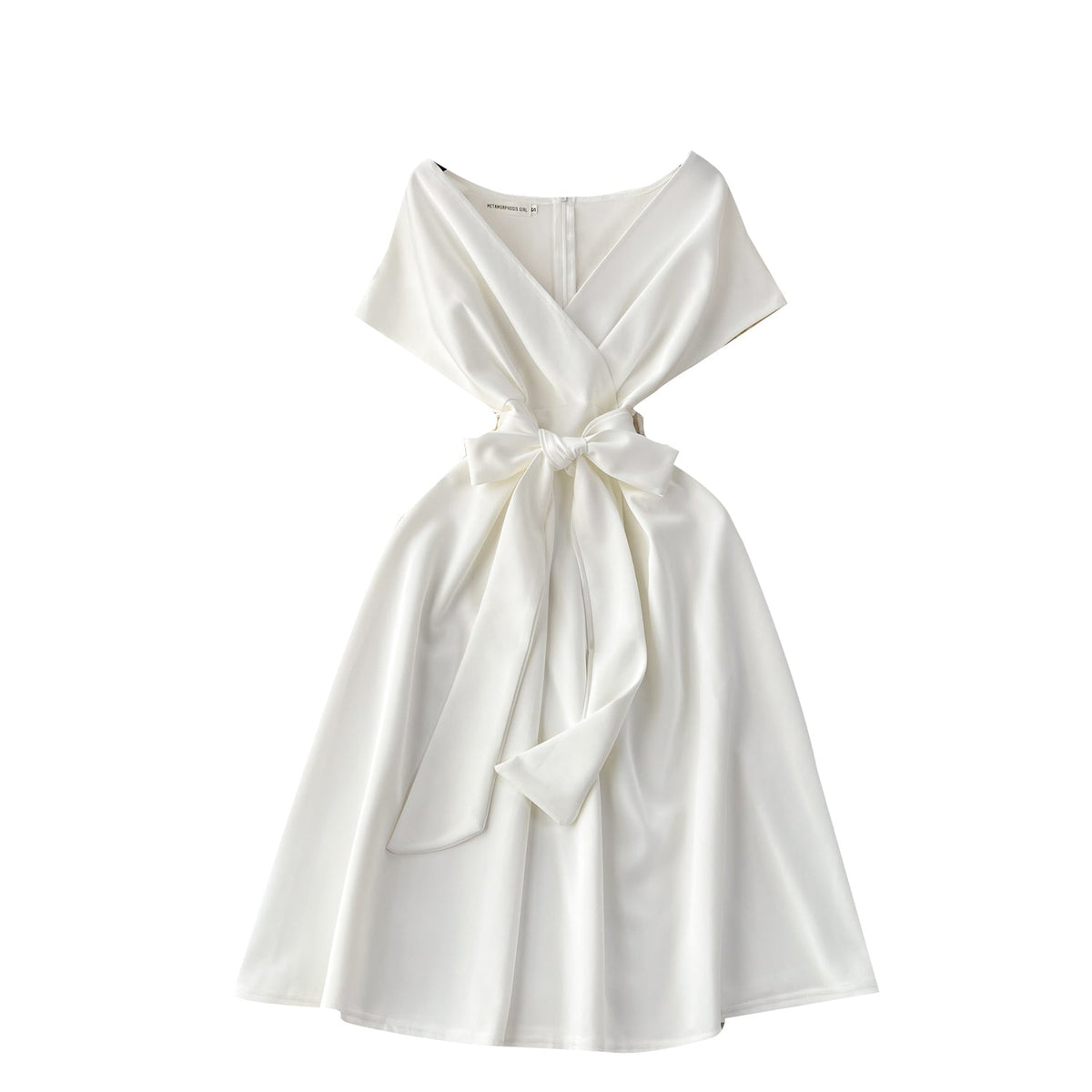 Niche Solid Color Lace-up Dress