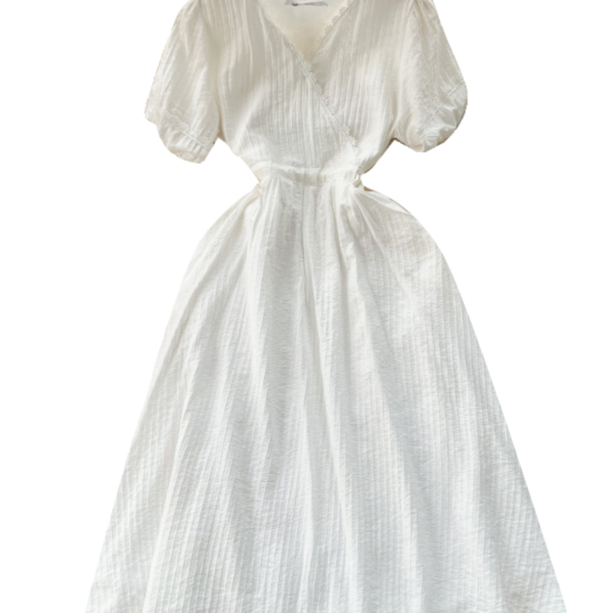 Sweetie White Lace Trim Dress