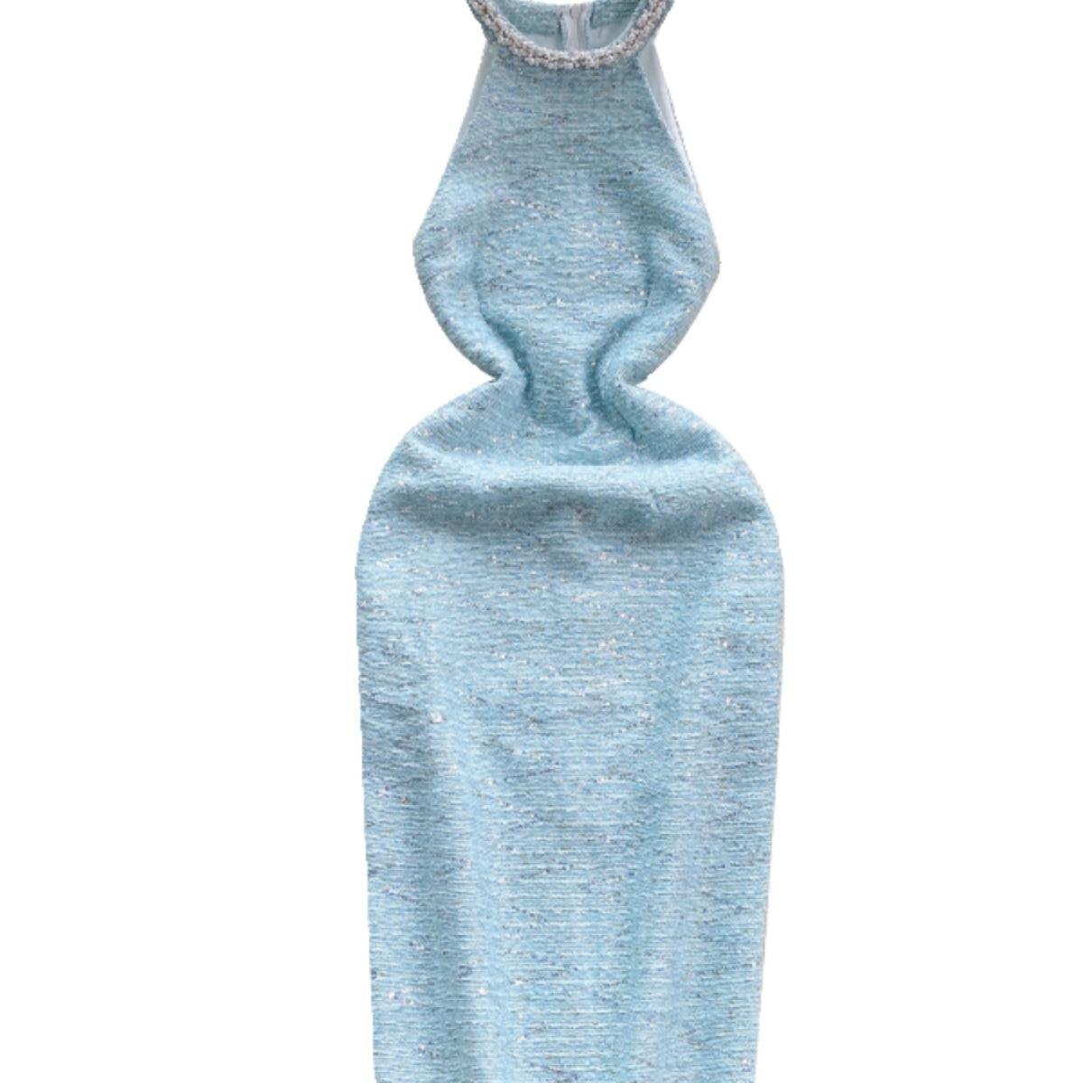 Premium Beaded Slim-fit Halter Dress