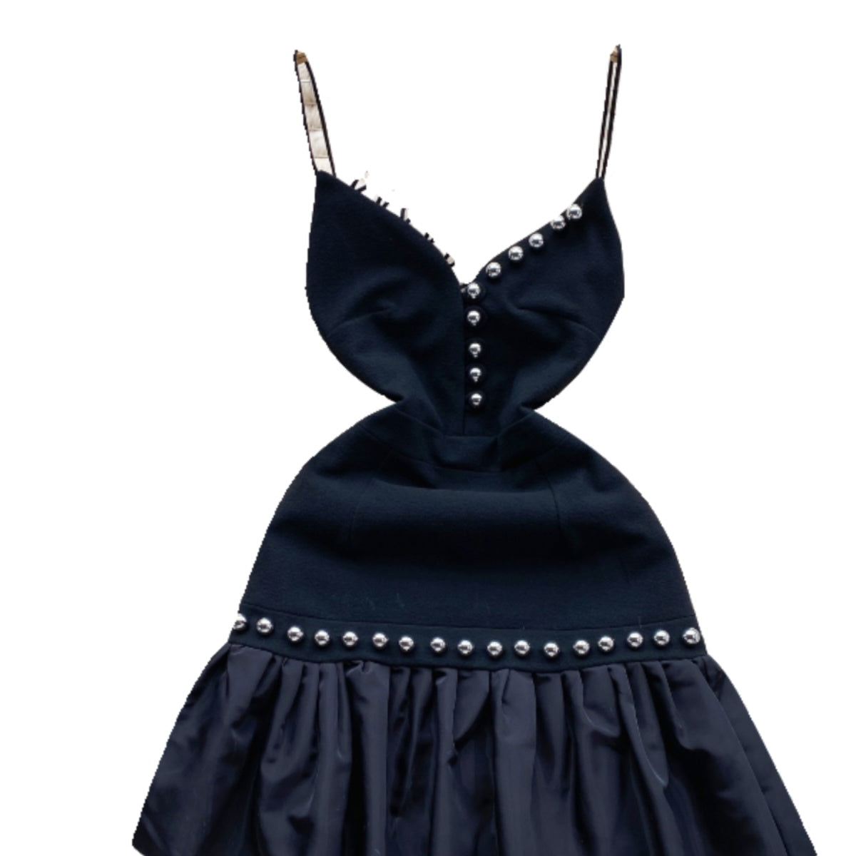 Niche Beaded Black Slip Dress