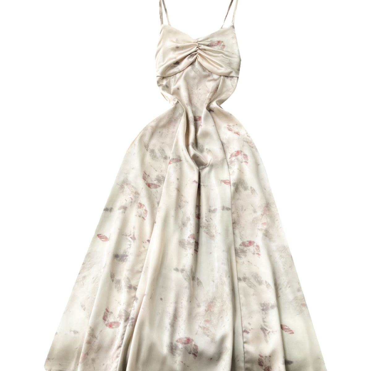 Premium Patchwork Lace-up Slip Dress