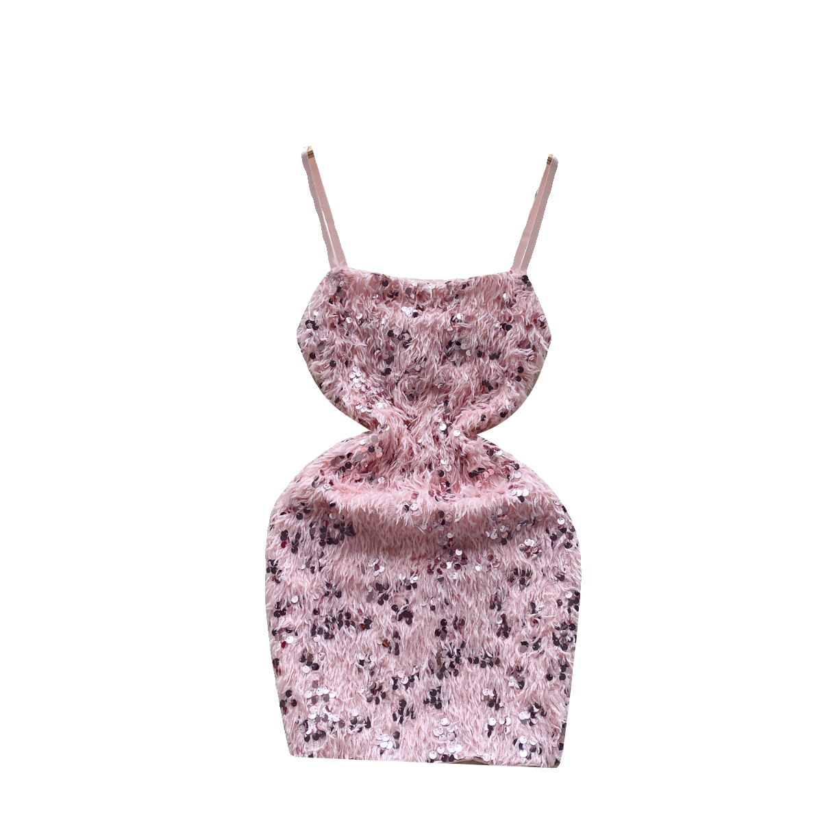 Sweetie Sequined Furry Slip Dress