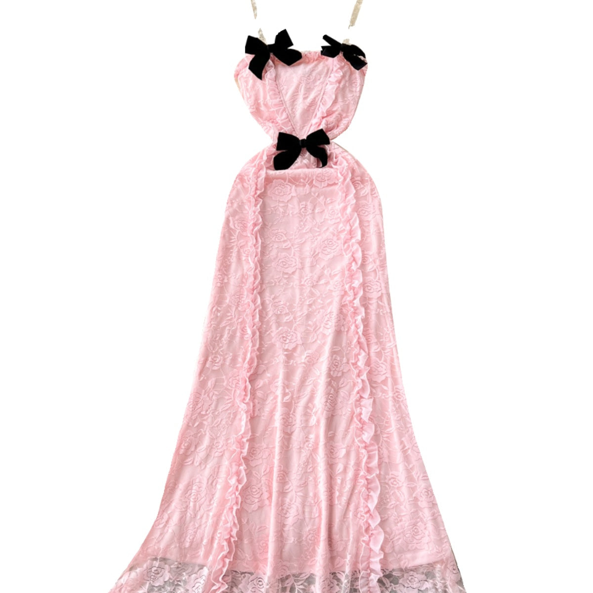 Sweetie Black Bow Slip Dress