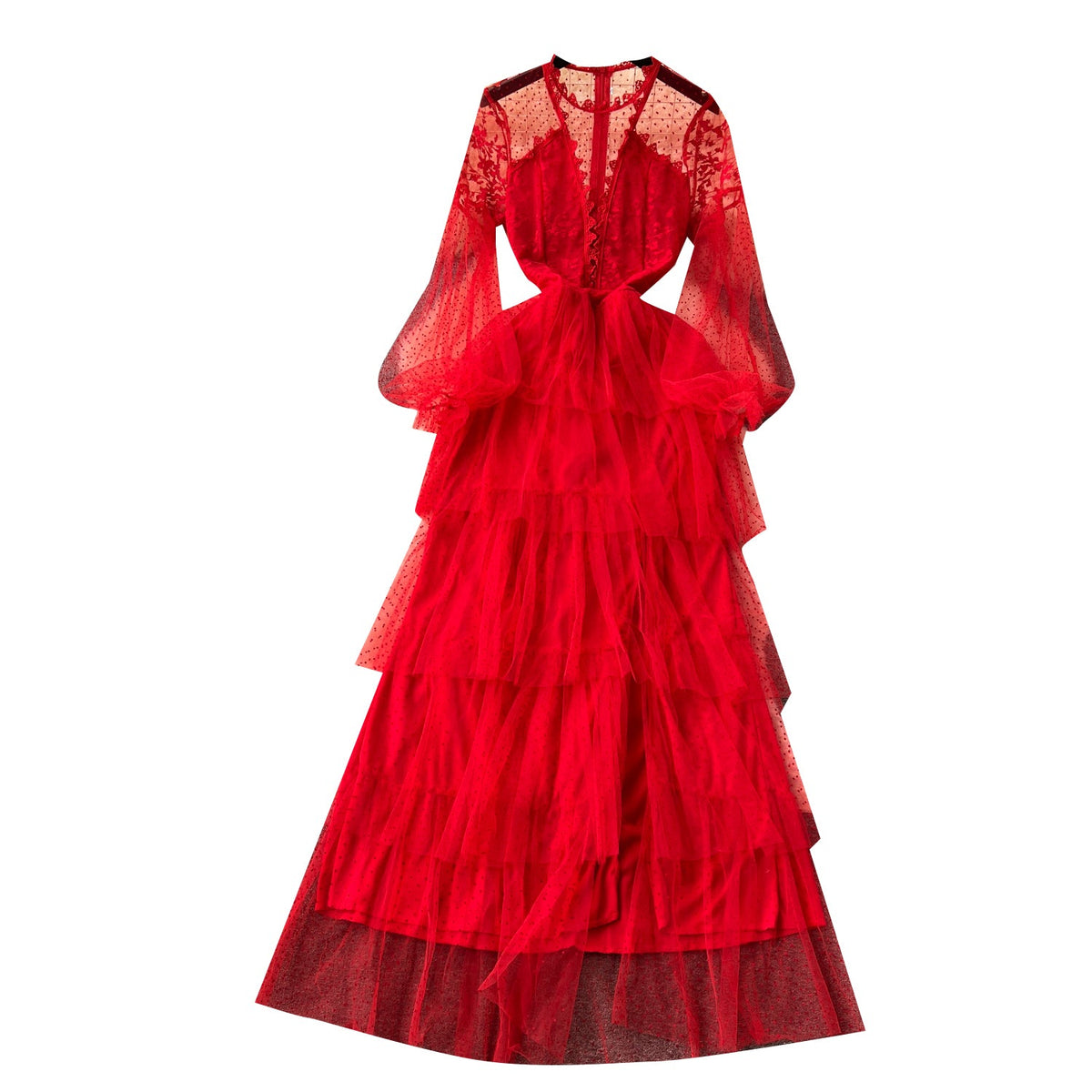 Fairy V-neck Mesh Layer Dress