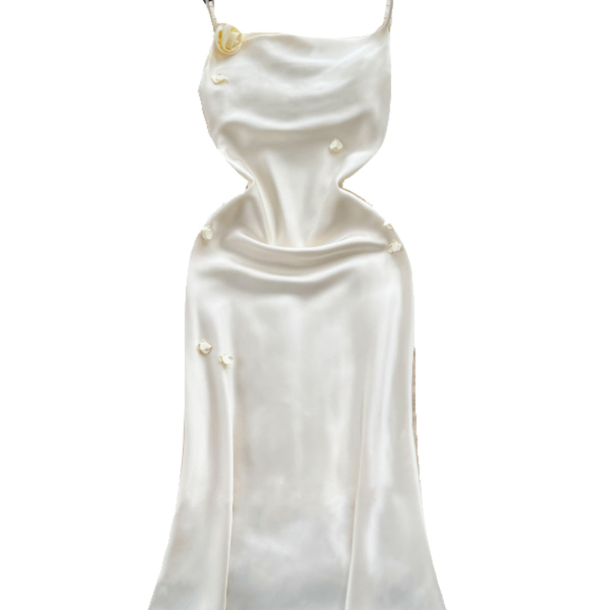 Simple Design Satin Slip Dress