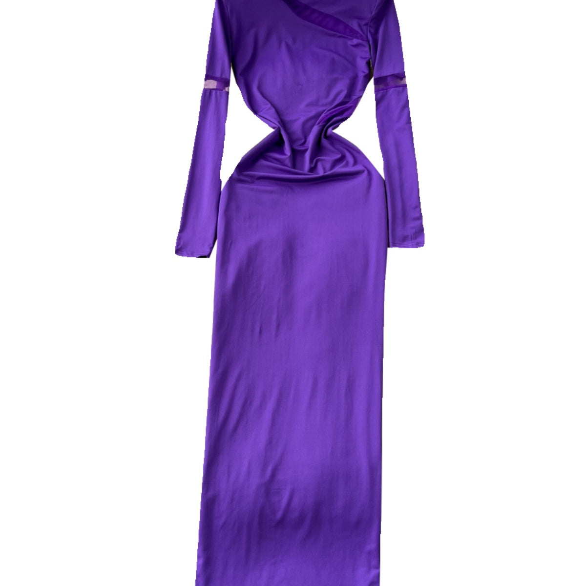 Mesh Patchwork Slim-fit Knitted Dress