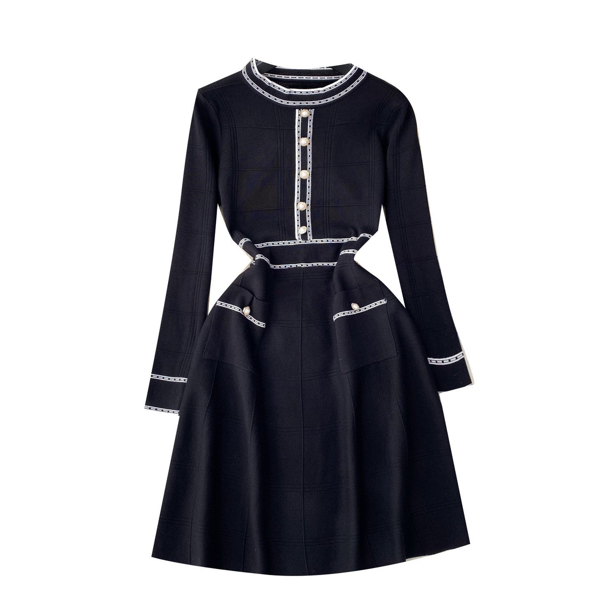 French Style Elegant Knitted Dress