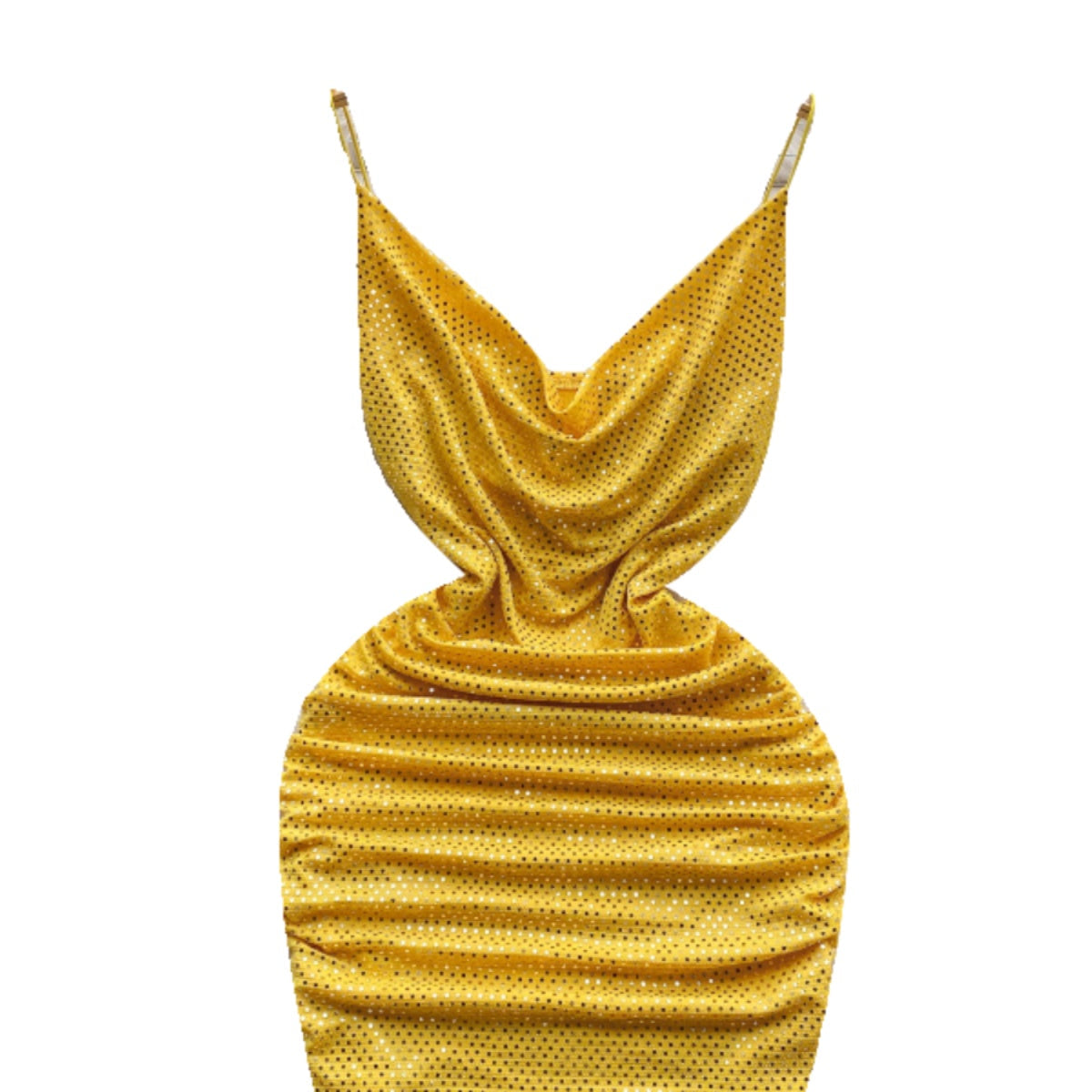 Sequined Pleated Hip-wrapping Slip Dress