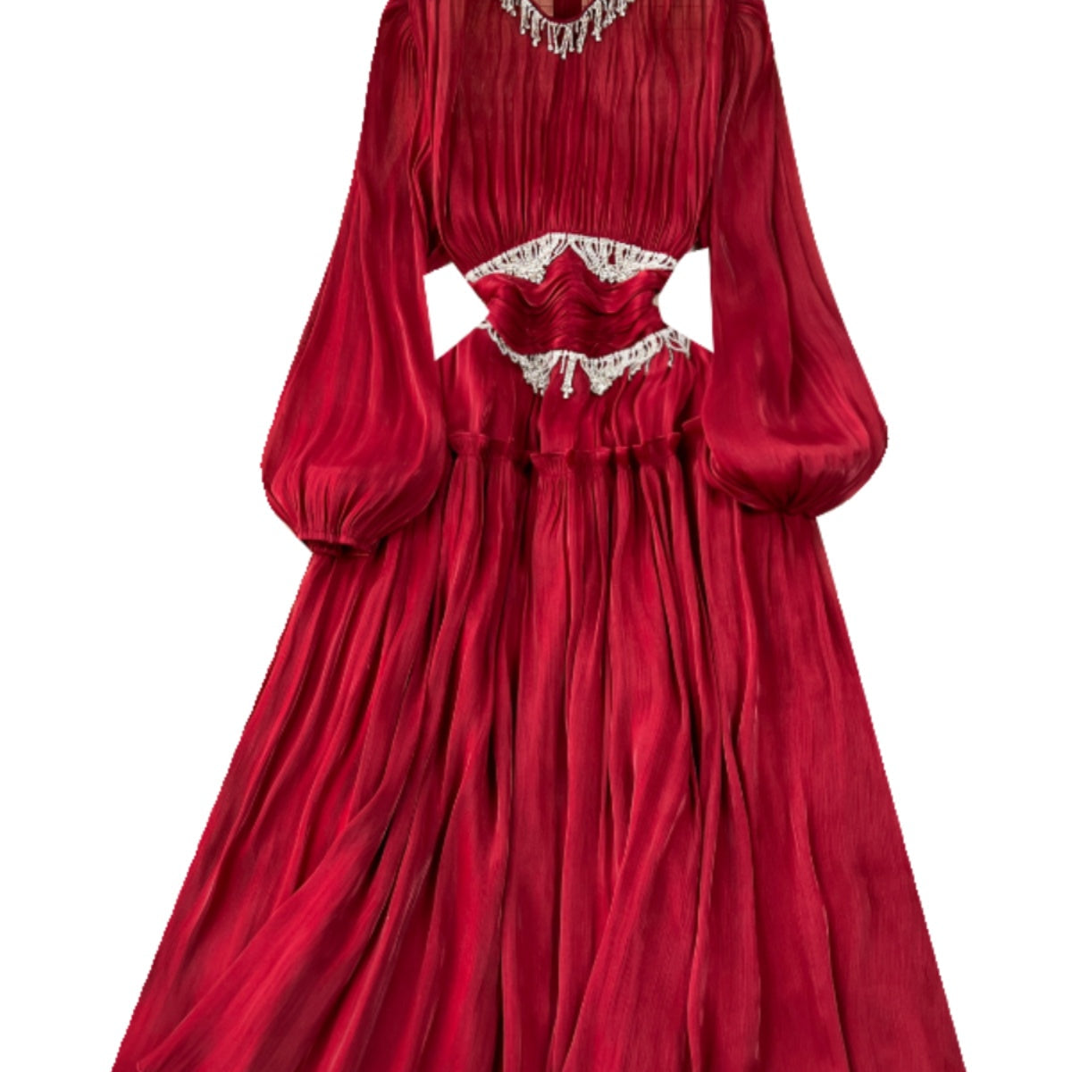 Rhinestone Tassel French Style Dress