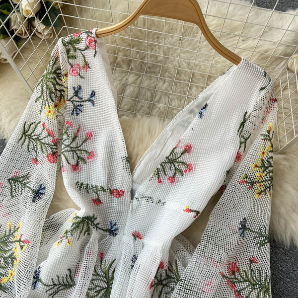 Niche Chiffon Floral Printed Dress