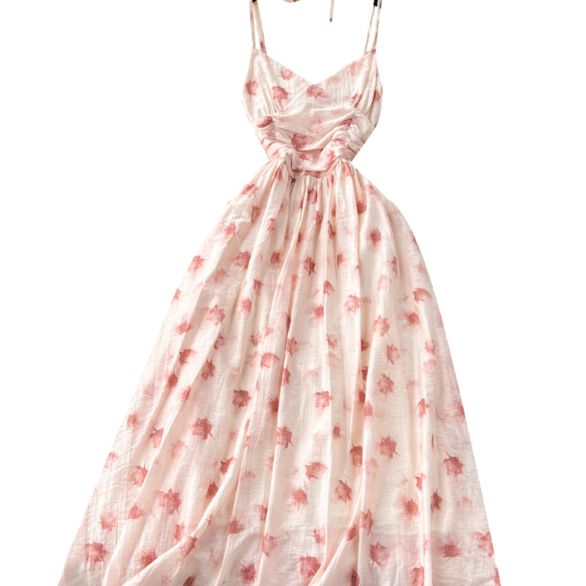 Vintage Ruffled Printed Slip Dress