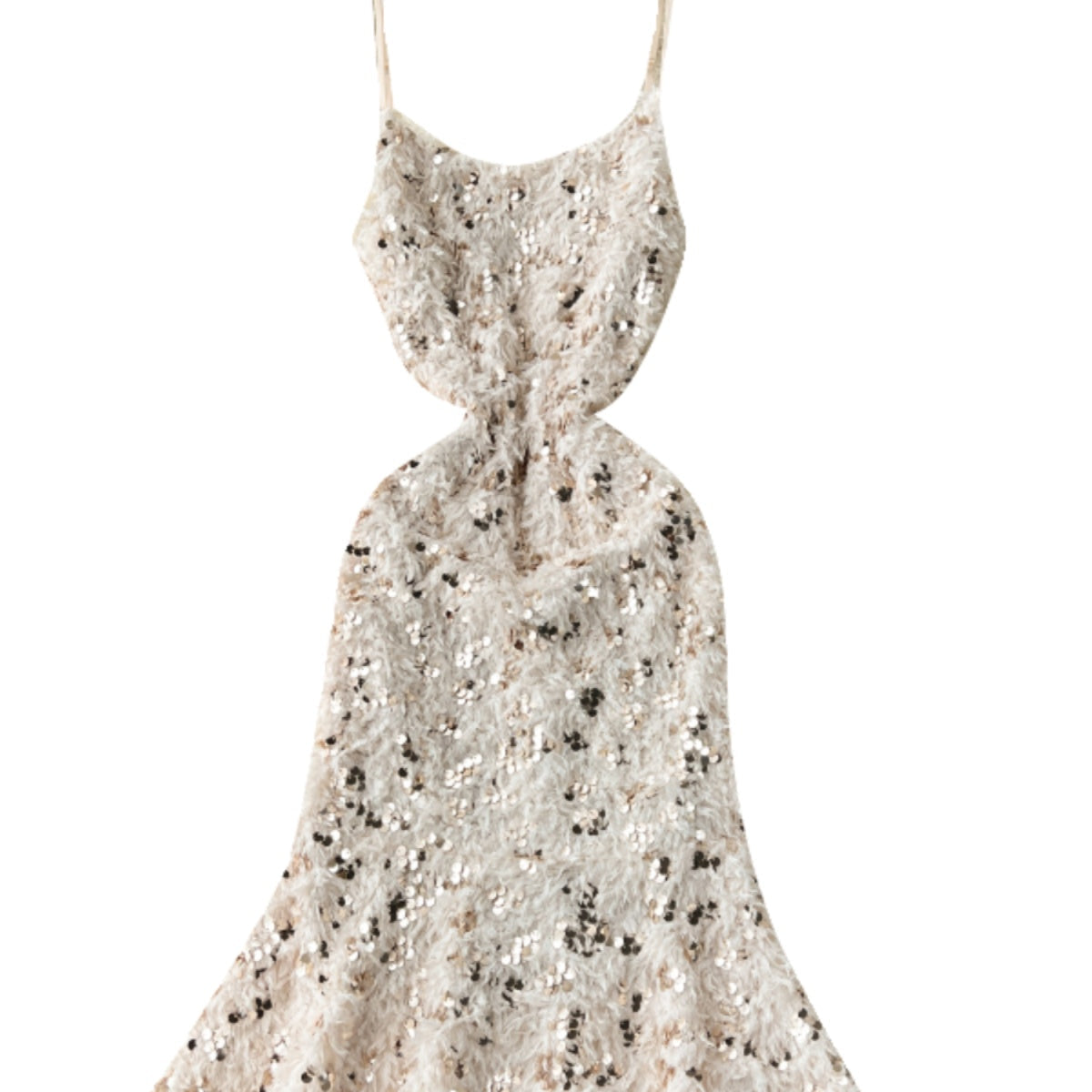 High-end Sequined Fishtail Slip Dress