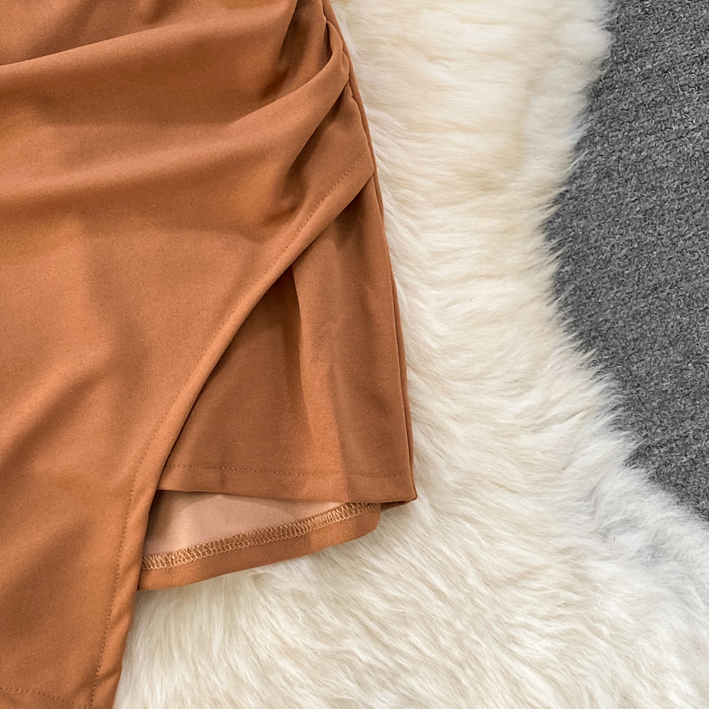 Renk Bloklama Patchwork Kayık Elbise