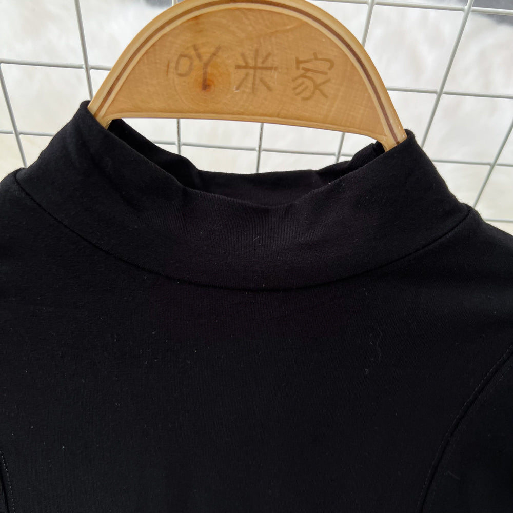PU Slip Dress&Black Sweater 2Pcs
