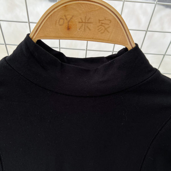 PU Slip Dress&Black Sweater 2Pcs