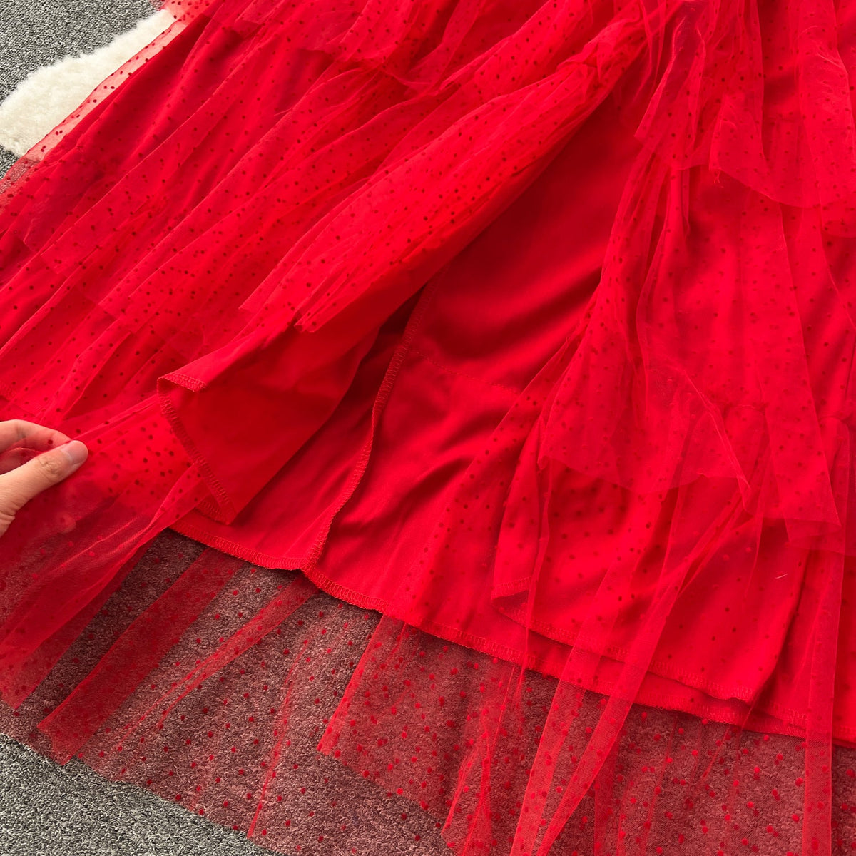 Fairy V-neck Mesh Layer Dress