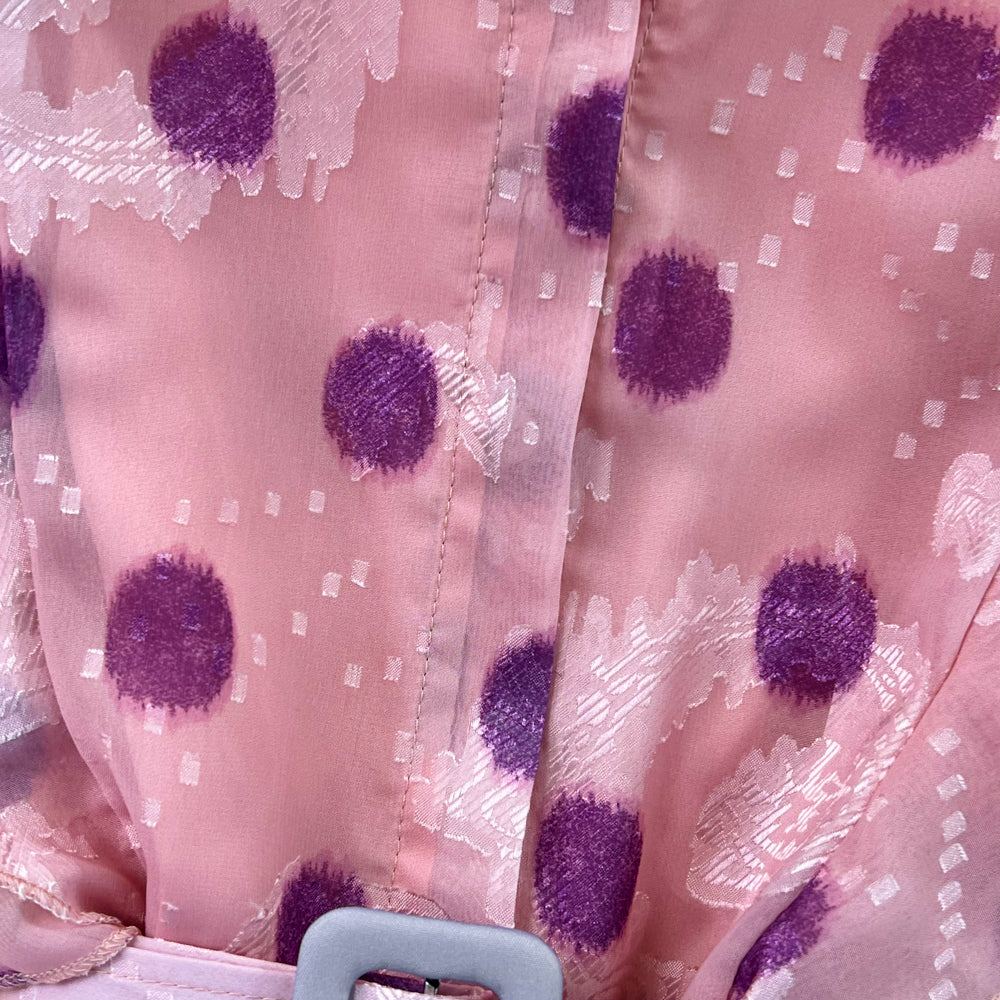 Ruffled Sleeve Polka Dot Shirt Dress