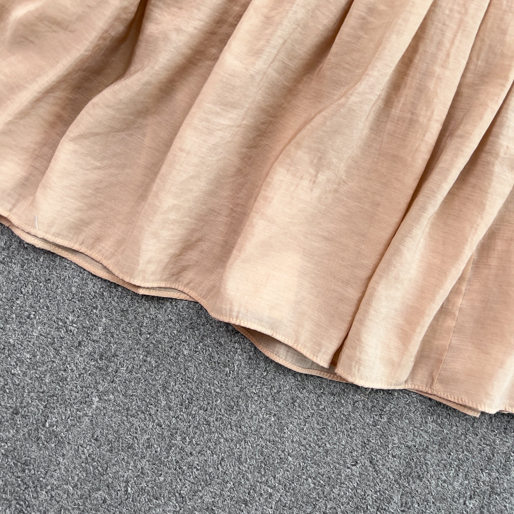 High-end Lapel Lace Patchwork Dress