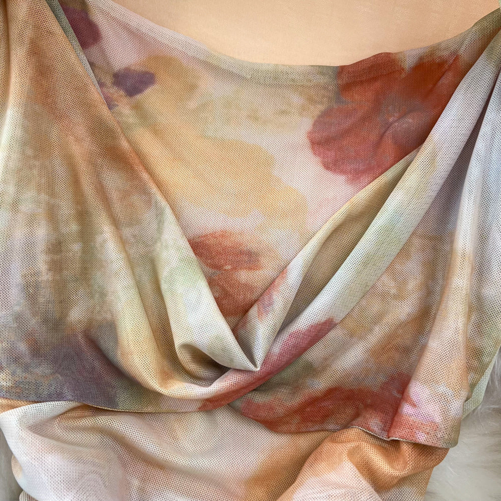 Fransız Tarzı Tie-dye File Elbise