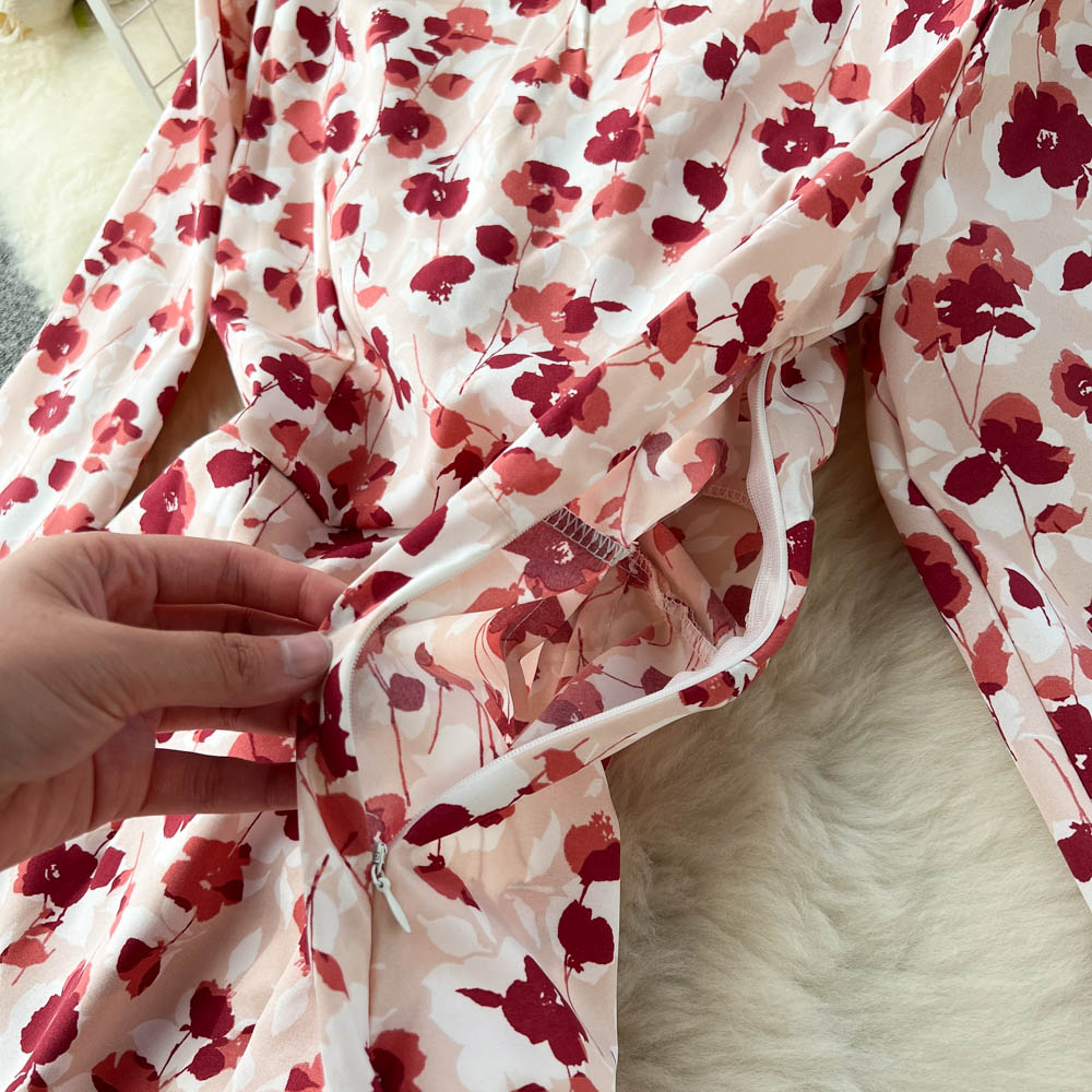 Fairy V-neck Floral Printed Dress